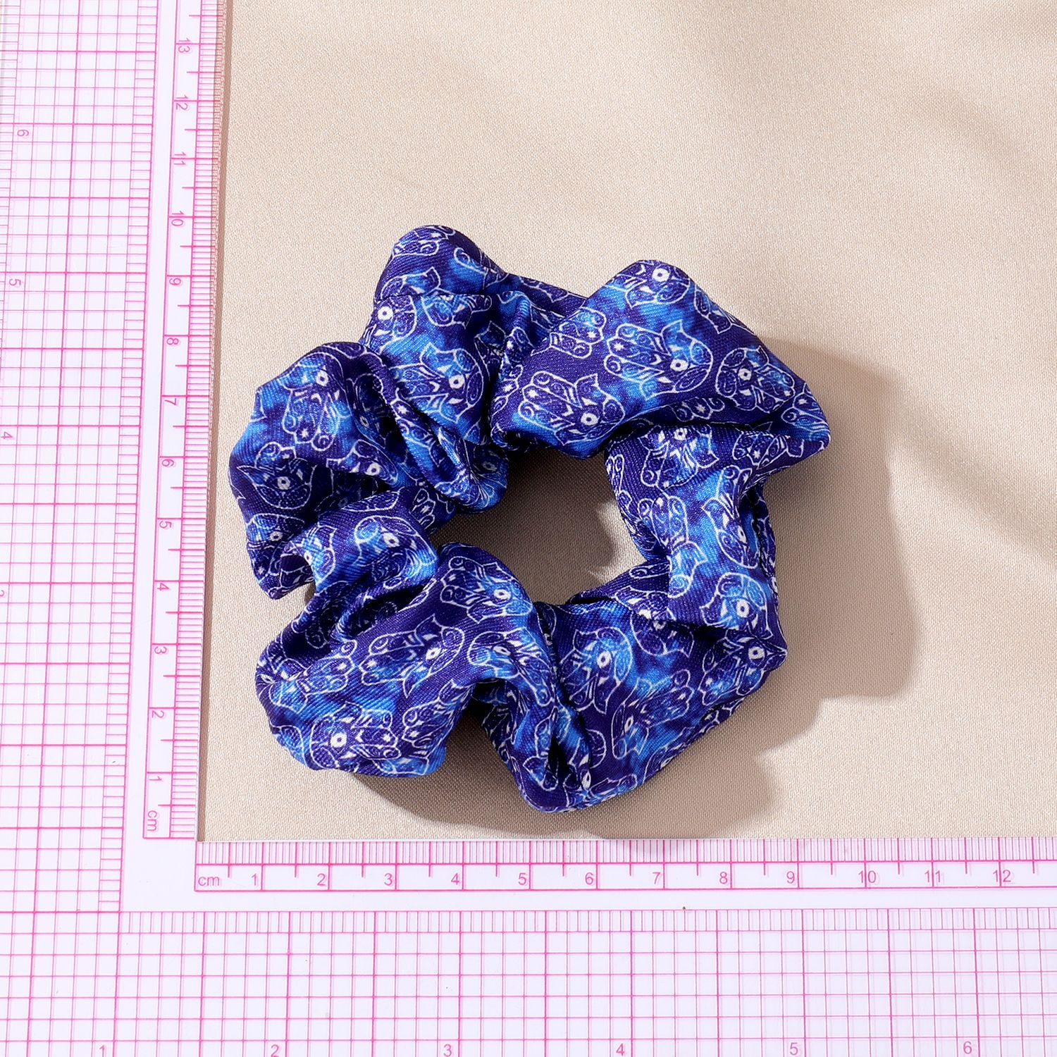 Wholesale Devil's Eye High Elastic Türkiye Blue Eye Fabric Hair Scrunchies